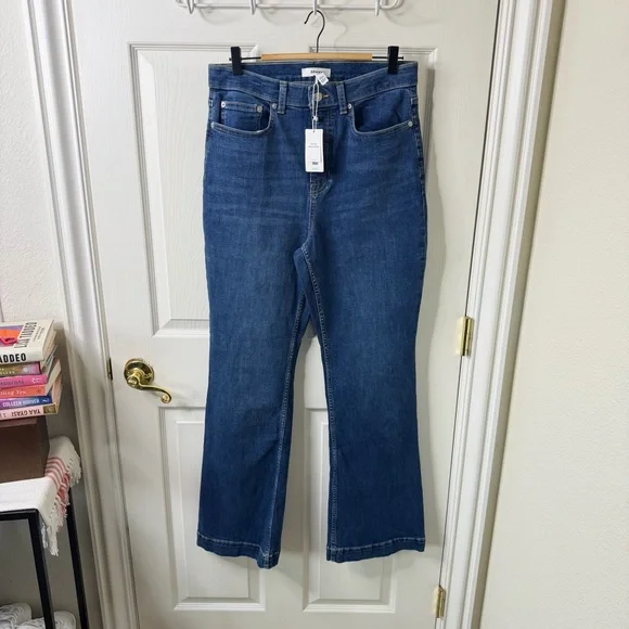 NWT Spanx SPANXsculpt ReDefine Flare Jeans in Medium Indigo Womens Size 14 - Picture 3 of 7